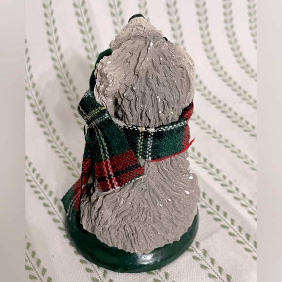 VTG Byers’ Choice Ltd. Shaggy Dog Figurine w/ Plaid Scarf- The Carolers Series - Picture 3 of 6